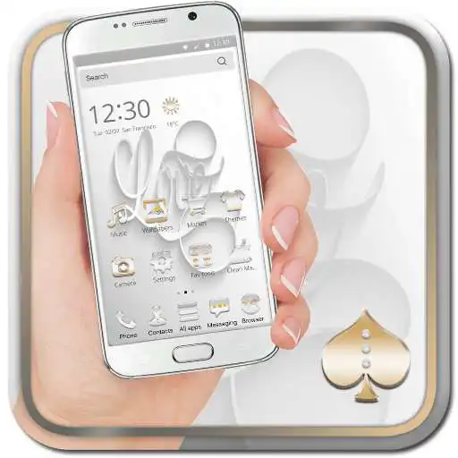 Free play online White Gold. Theme for CM Launcher  APK