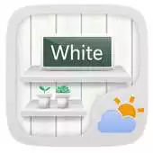 Free play online White GO Weather Widget Theme APK