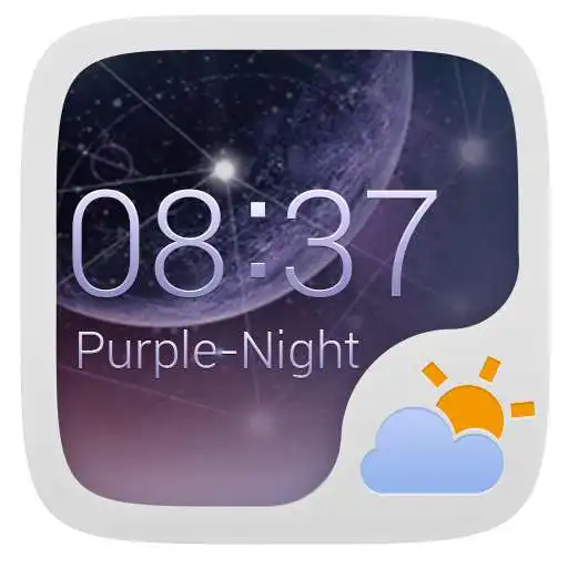 Free play online Widget Purple Night Style GO Weather EX  APK