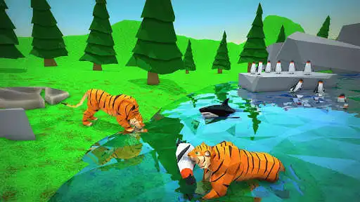 Play Wild Tiger Adventure: Survival Hunger Games as an online game Wild Tiger Adventure: Survival Hunger Games with UptoPlay