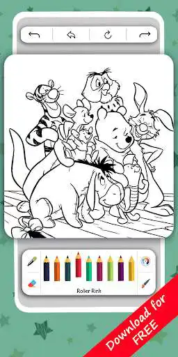 Play Winnie Coloring Book Game as an online game Winnie Coloring Book Game with UptoPlay