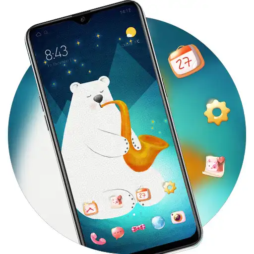 Play Winter snowy season bear blow theme APK