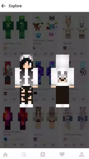 Play Wolf Girl Skins For Minecraft as an online game Wolf Girl Skins For Minecraft with UptoPlay