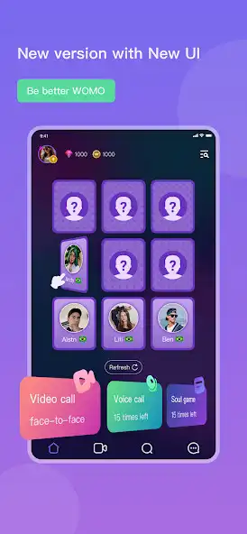 Play WOMO-Meet Funny Friends  and enjoy WOMO-Meet Funny Friends with UptoPlay