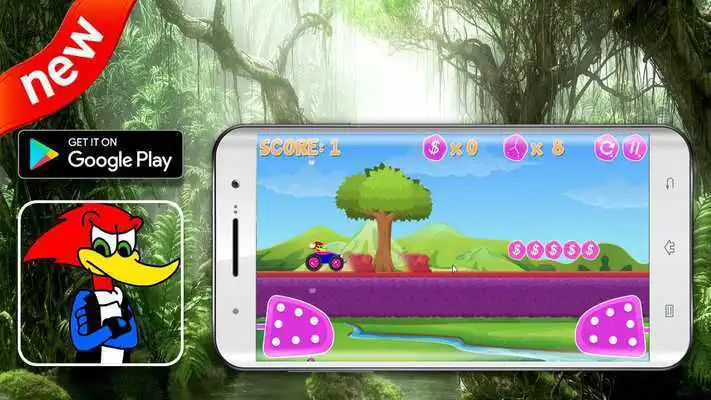 Play woody super woodpecker Adventure racing Game