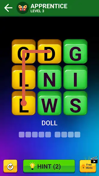 Play Word Glide - Word Brain Puzzle as an online game Word Glide - Word Brain Puzzle with UptoPlay