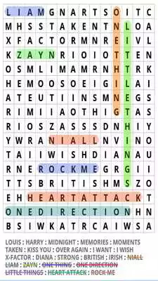 Play Word Search for One Direction