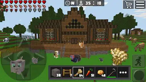 Play WorldCraft: 3D Block Craft as an online game WorldCraft: 3D Block Craft with UptoPlay