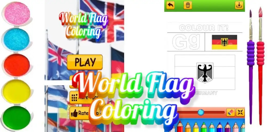 Play world flag coloring game  and enjoy world flag coloring game with UptoPlay