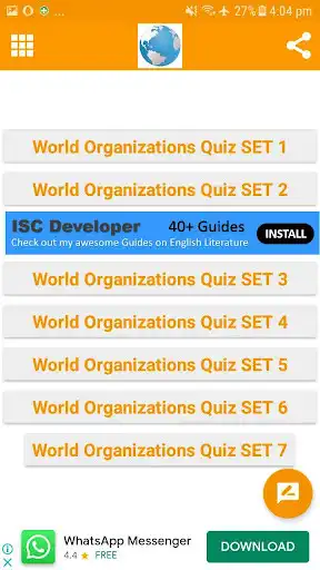 Play World Organizations Quiz as an online game World Organizations Quiz with UptoPlay