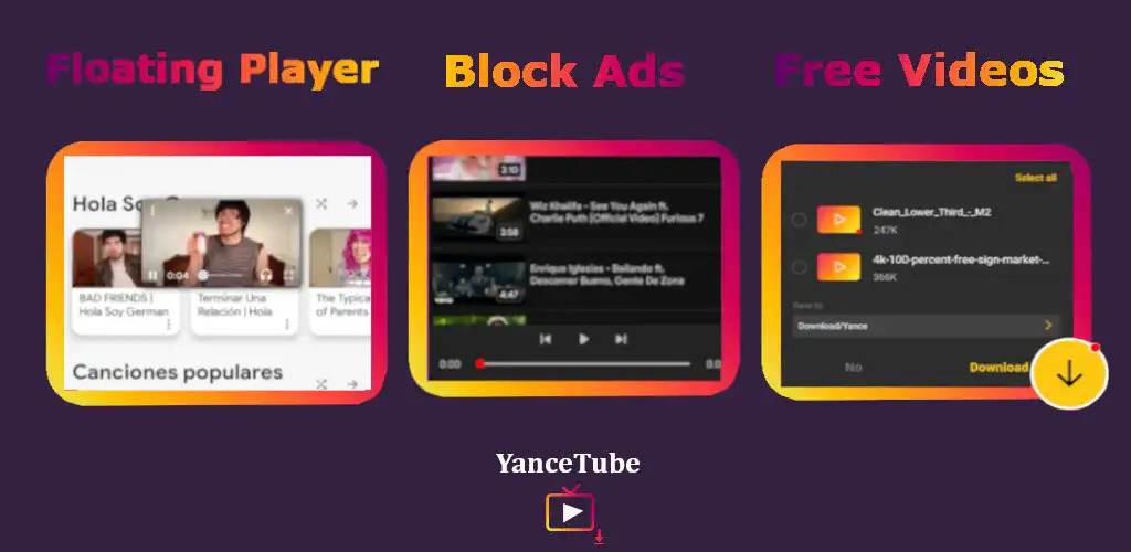 Play Yance: Video Downloader Player  and enjoy Yance: Video Downloader Player with UptoPlay