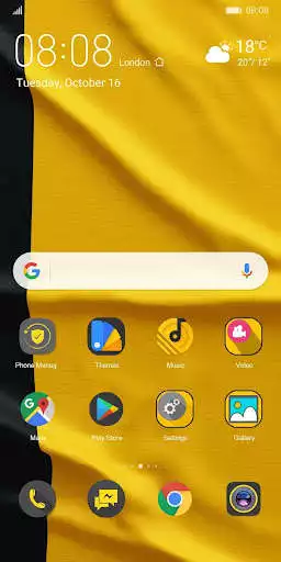 Play Yellow Black Launcher Theme - Android Pie Style  and enjoy Yellow Black Launcher Theme - Android Pie Style with UptoPlay