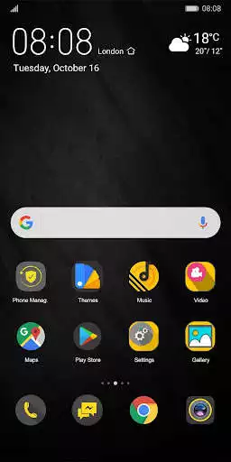 Play Yellow Black Launcher Theme - Android Pie Style as an online game Yellow Black Launcher Theme - Android Pie Style with UptoPlay