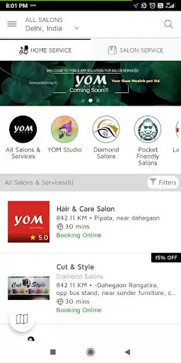 Play YOM Beauty Salon Booking app as an online game YOM Beauty Salon Booking app with UptoPlay