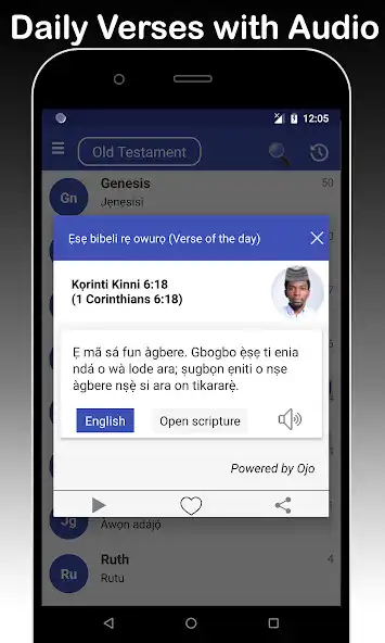 Play Yoruba Bible  English + Audio as an online game Yoruba Bible  English + Audio with UptoPlay