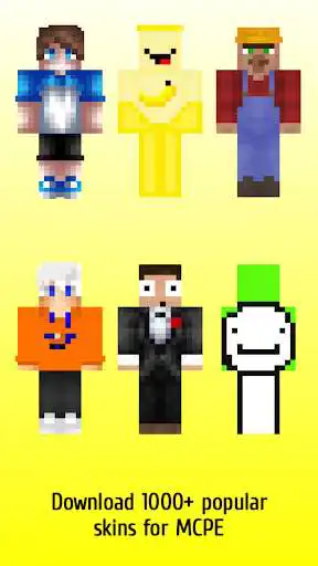 Play Youtubers Skins For Minecraft  and enjoy Youtubers Skins For Minecraft with UptoPlay