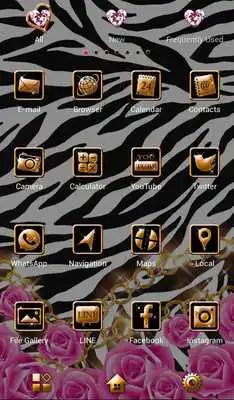 Play Zebra and Roses Wallpaper