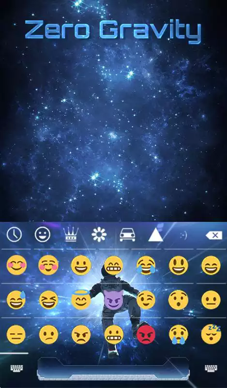 Play Zero Gravity Animated Keyboard + Live Wallpaper