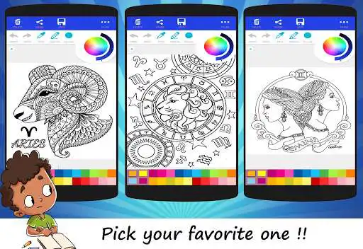 Play Zodiac Signs Coloring Book as an online game Zodiac Signs Coloring Book with UptoPlay